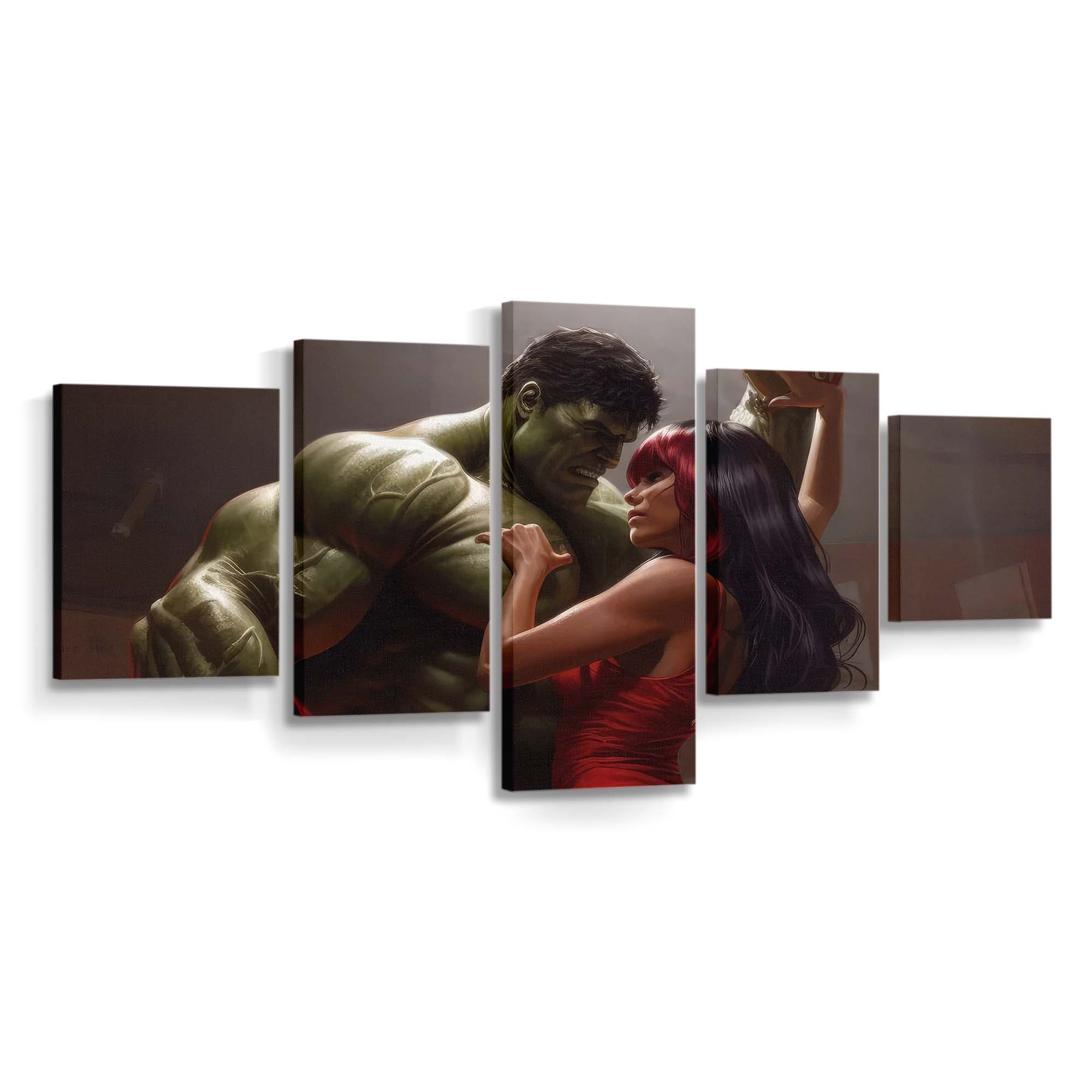 Hulk And Red She Hulk In Love Leinwandbild Wanddeko