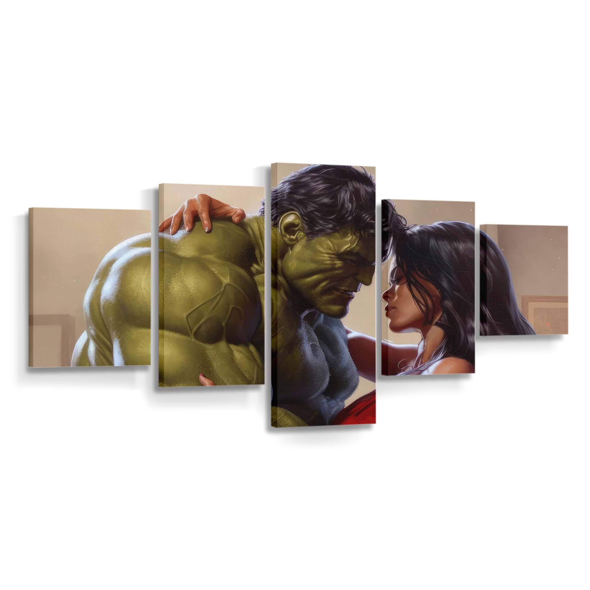 Hulk And Red She Hulk In Love 2 Leinwandbild Wanddeko
