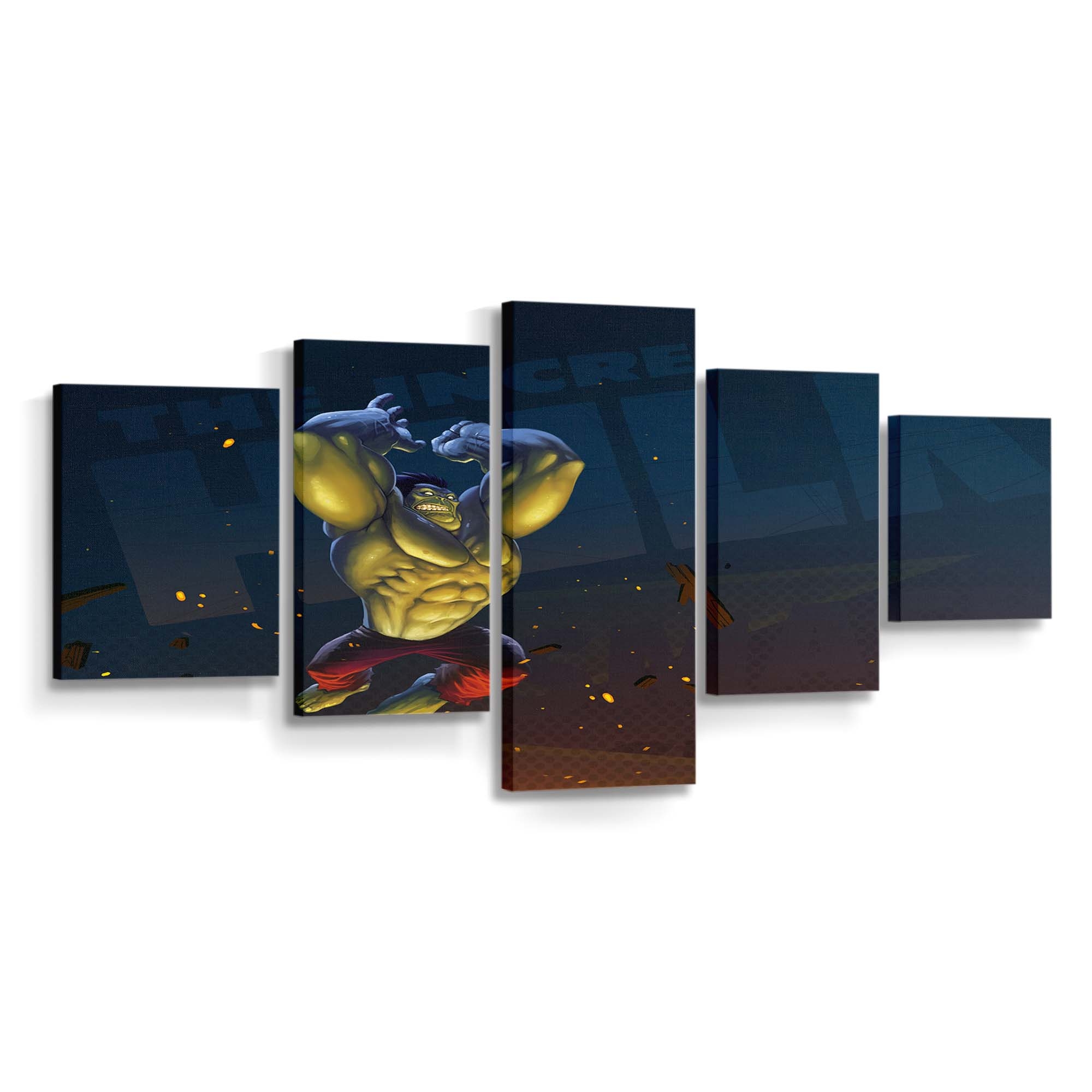 Hulk Kunstwerk 2 Leinwandbild Wanddeko