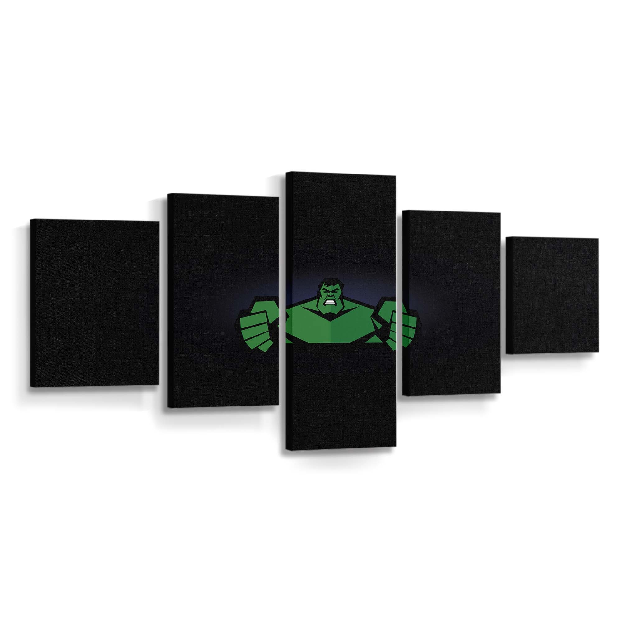 Hulk Flat Design Minimal Leinwandbild Wanddeko