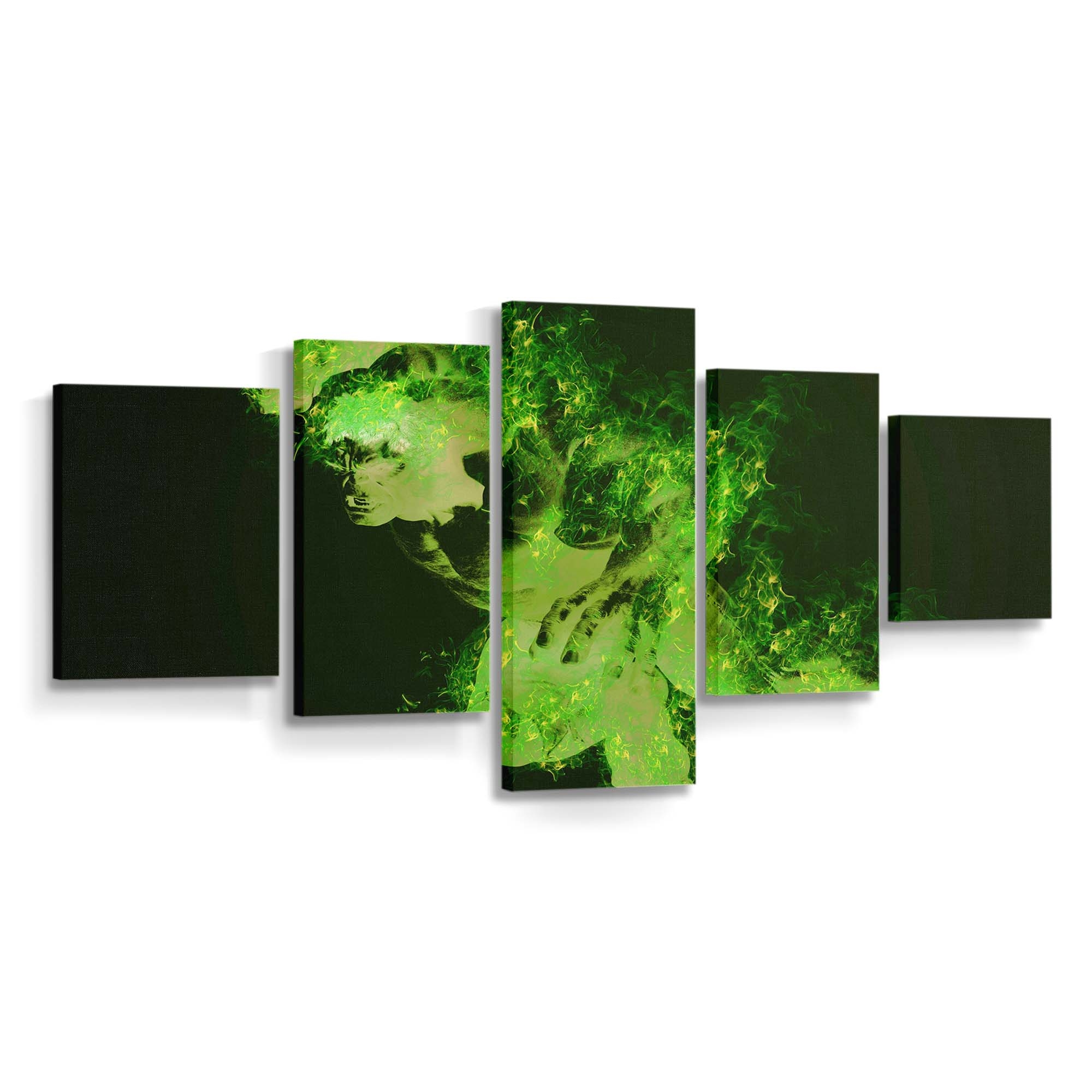 Hulk Glowing Art Leinwandbild Wanddeko