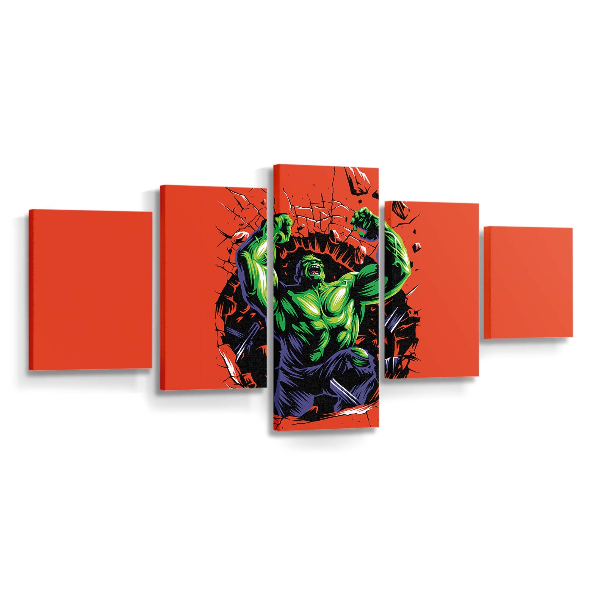 Hulk Illustration Leinwandbild Wanddeko