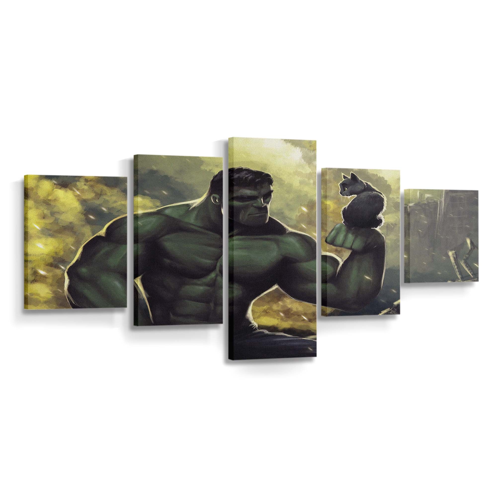 Hulk Sketch Art Leinwandbild Wanddeko