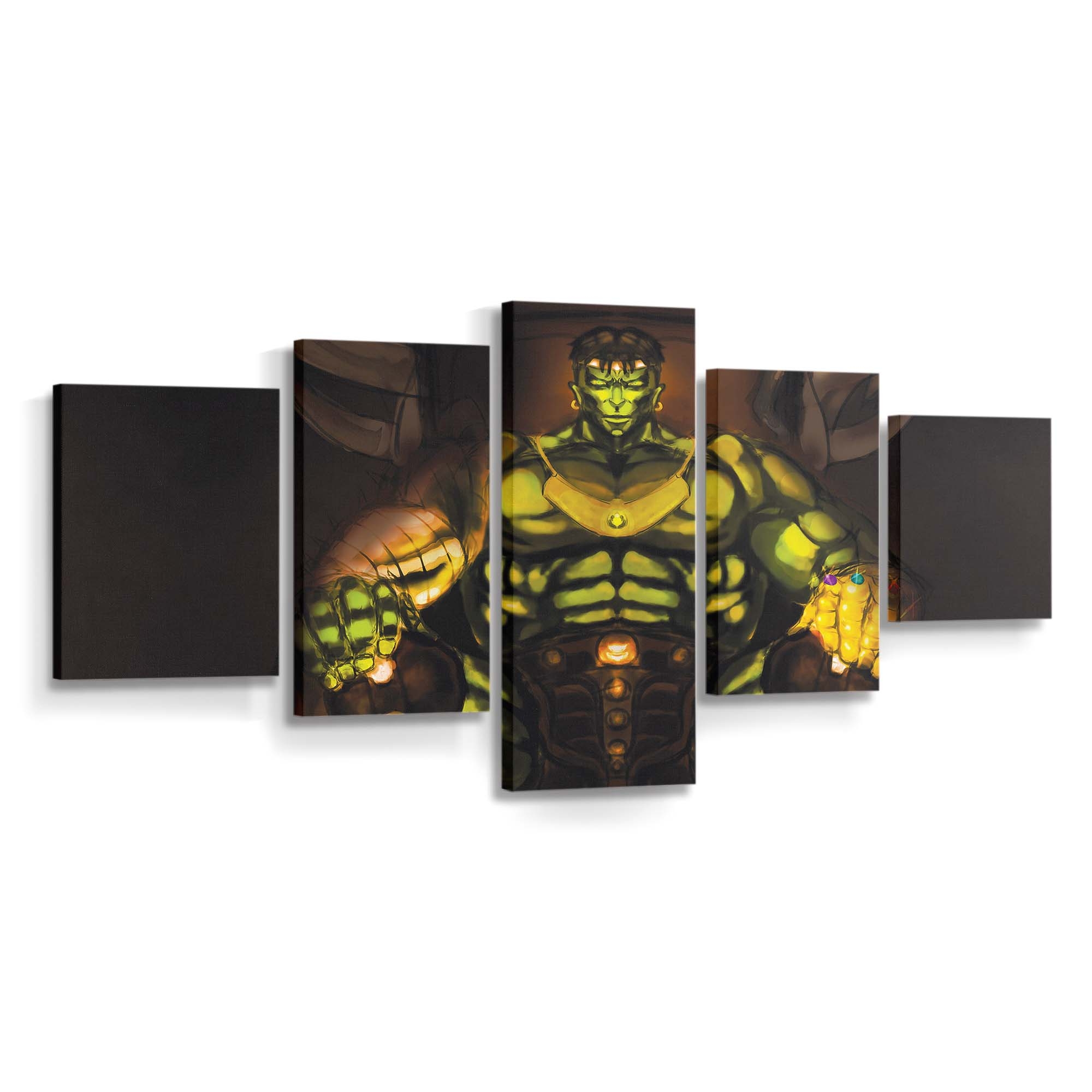 Hulk mit Infinity Gauntlet Leinwandbild Wanddeko