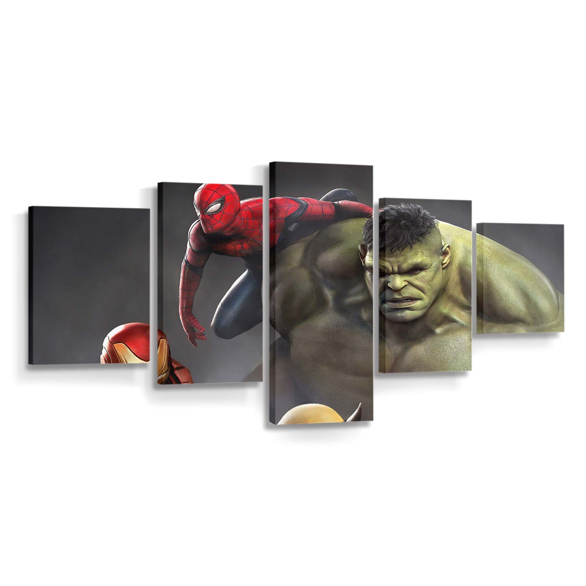 Iron Man Hulk Spiderman Wolverine Leinwandbild Wanddeko
