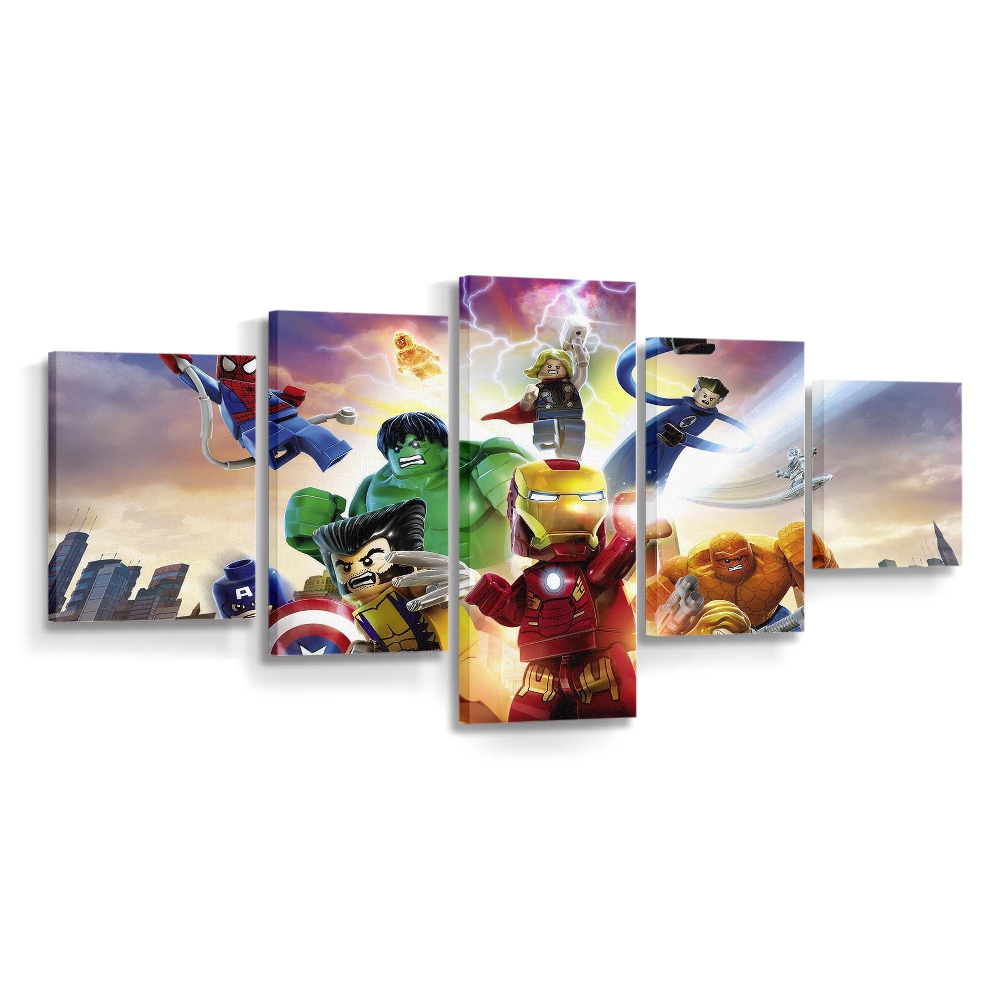 Lego Marvel Superhelden Leinwandbild Wanddeko