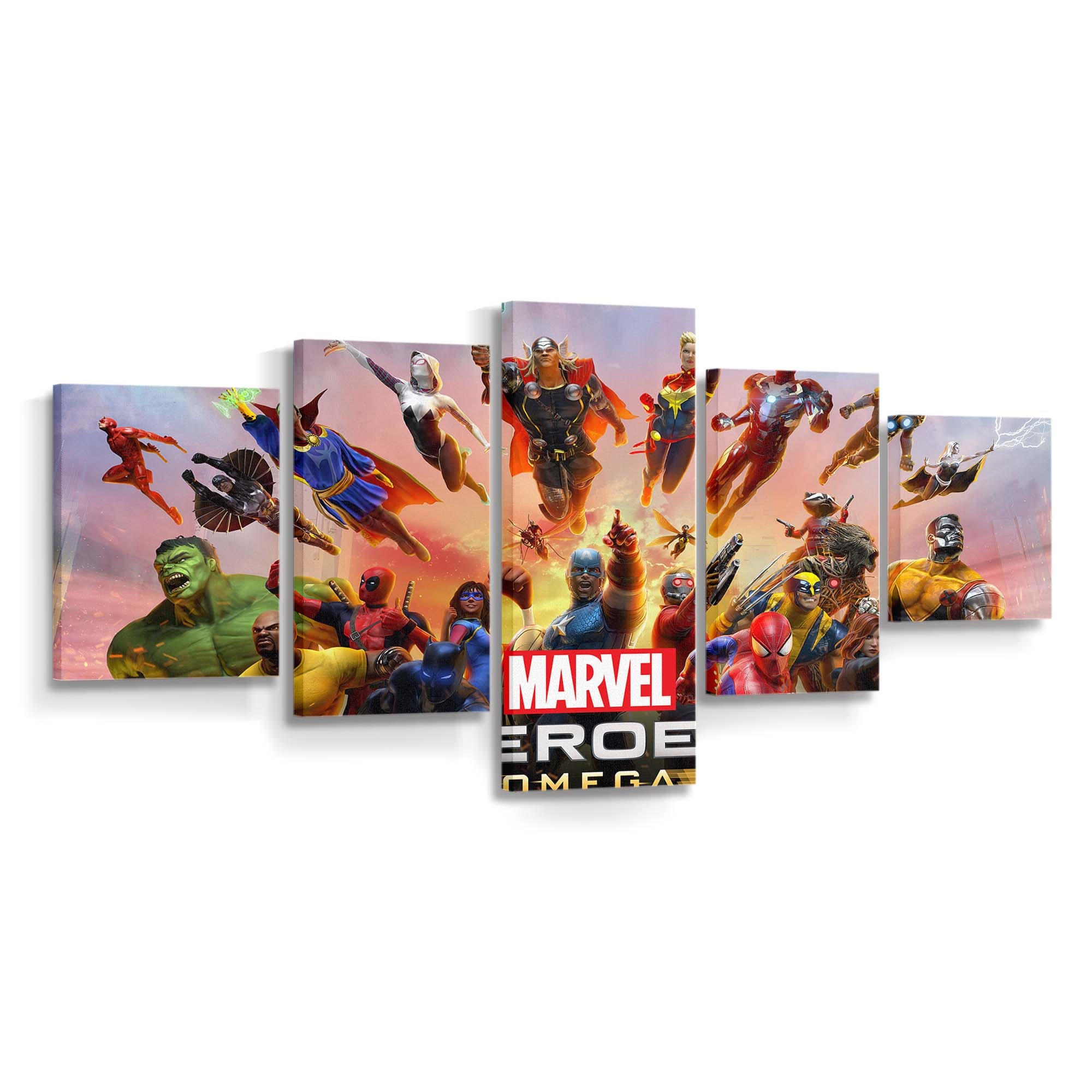 Marvel Helden Omega Wide Leinwandbild Wanddeko