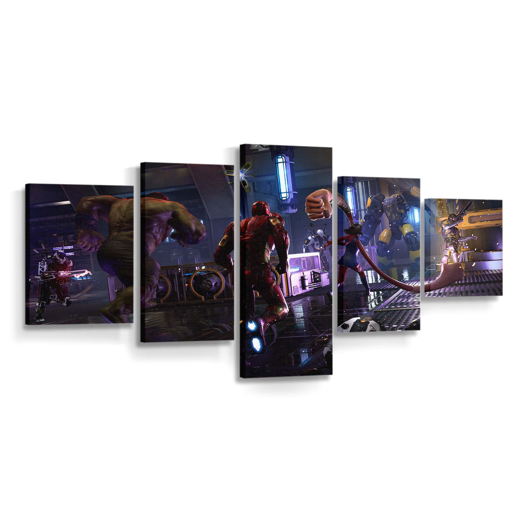 Marvels Avengers Iron Man Hulk Kamala Khan Leinwandbild Wanddeko