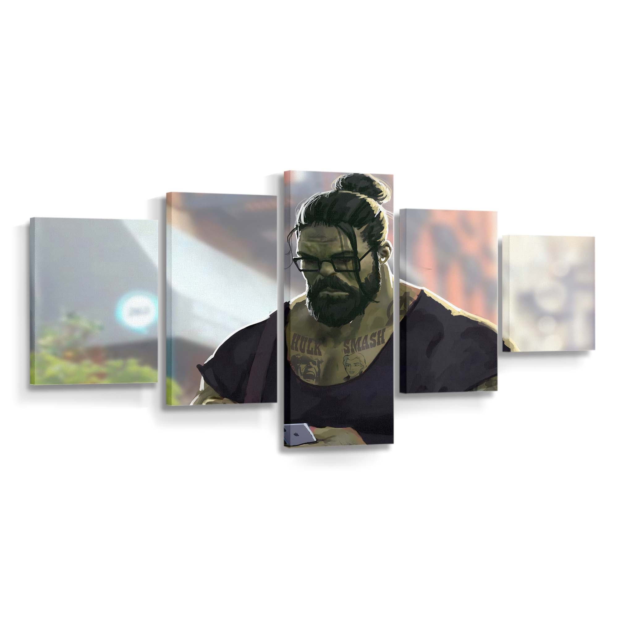 Professor Hulk Man Bun Leinwandbild Wanddeko