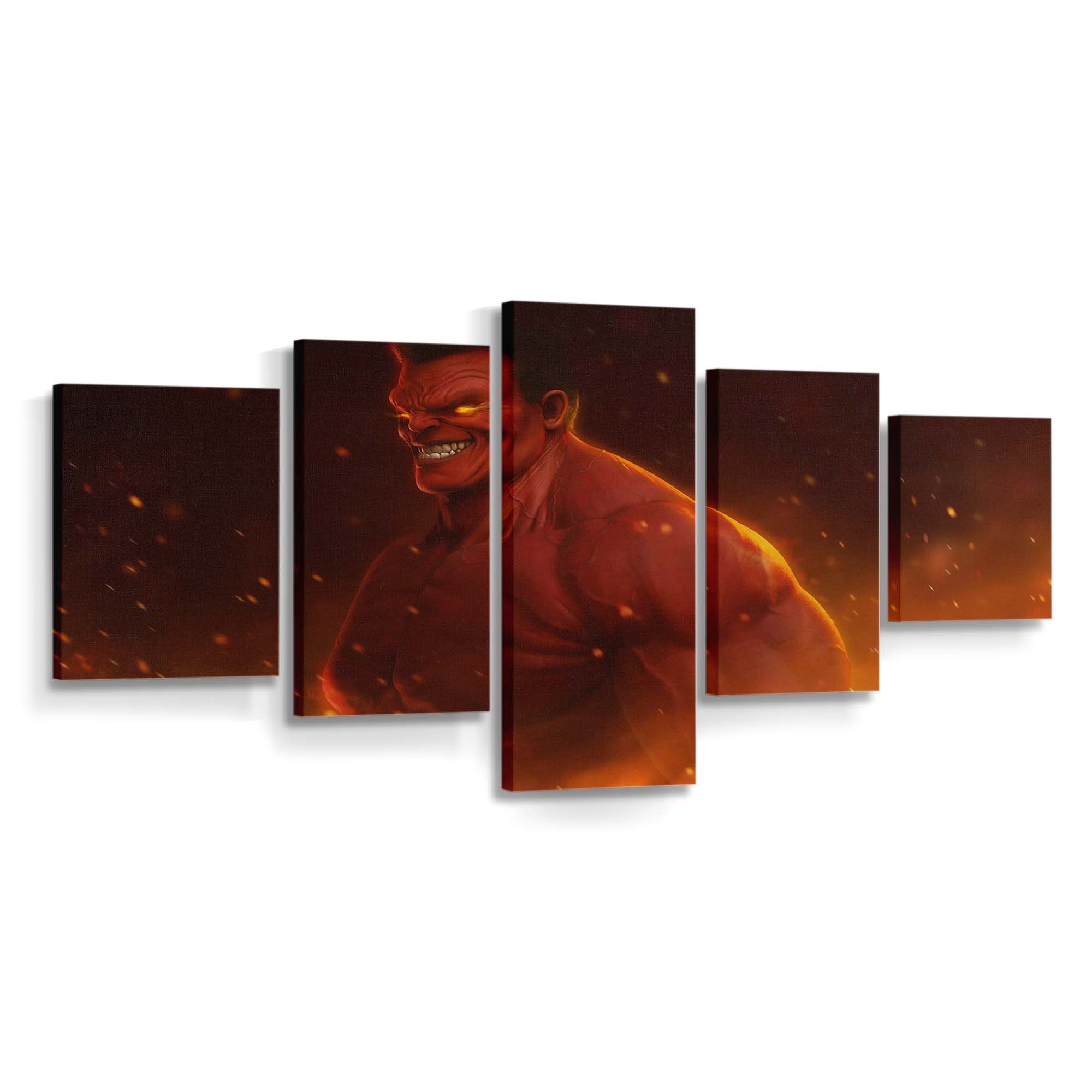 Red Hulk Leinwandbild Wanddeko