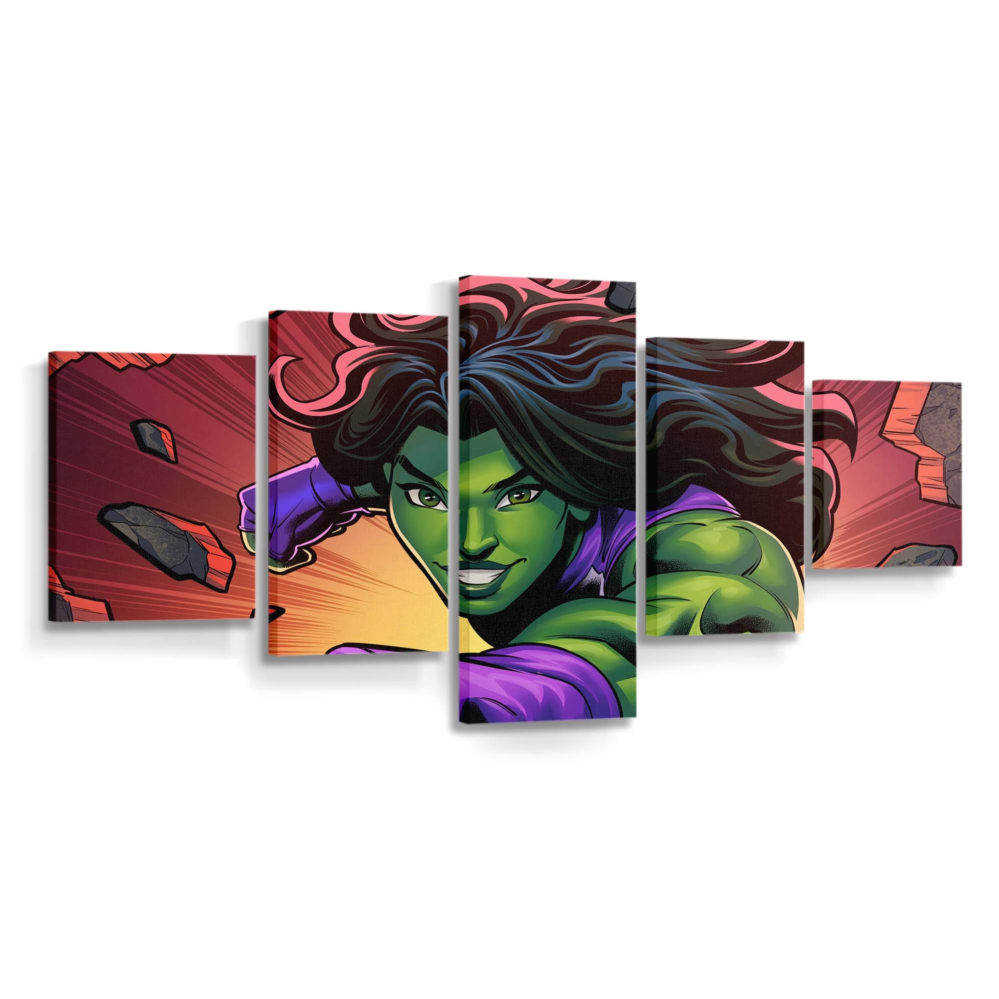 She Hulk Comic Leinwandbild Wanddeko