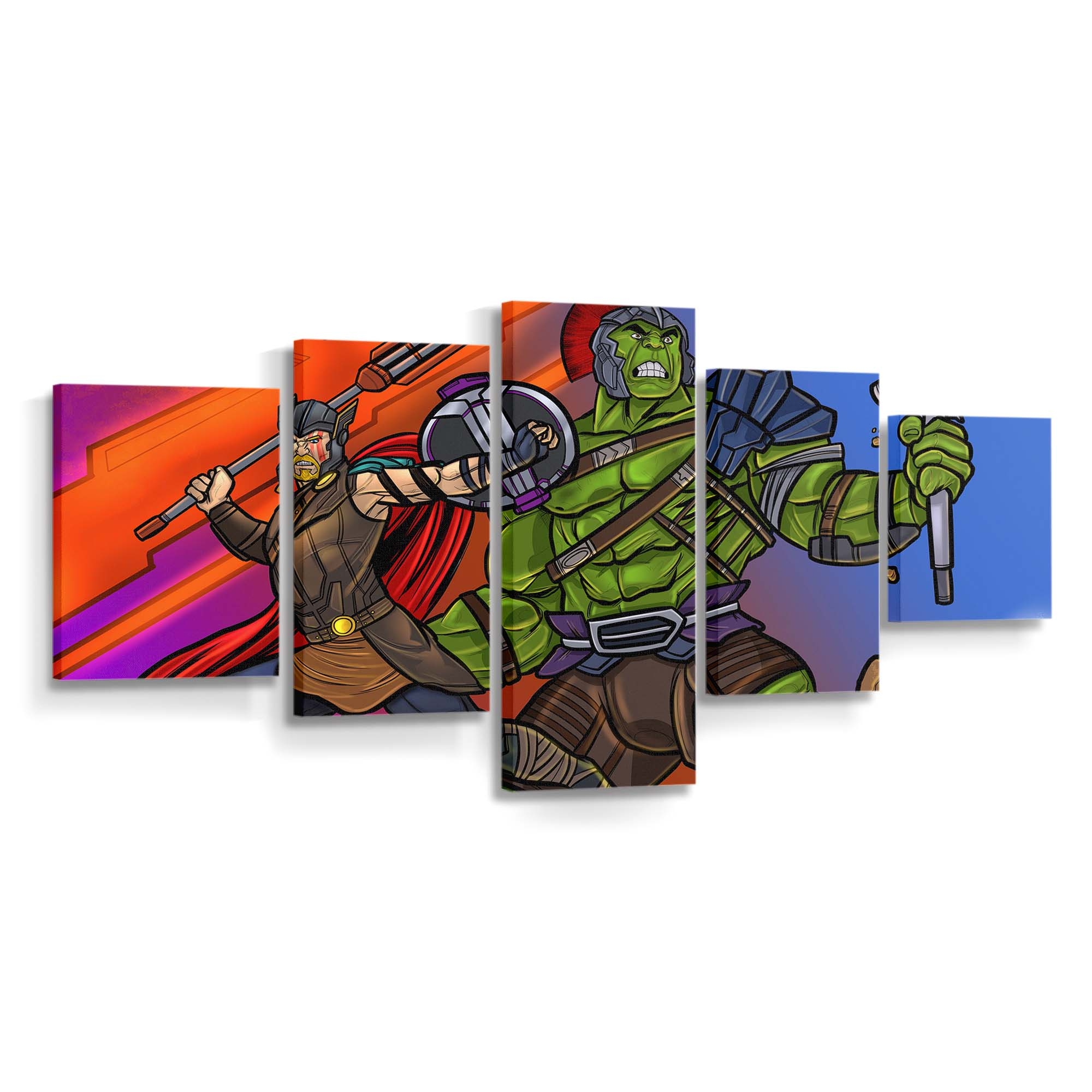 Thor und Hulk Leinwandbild Wanddeko