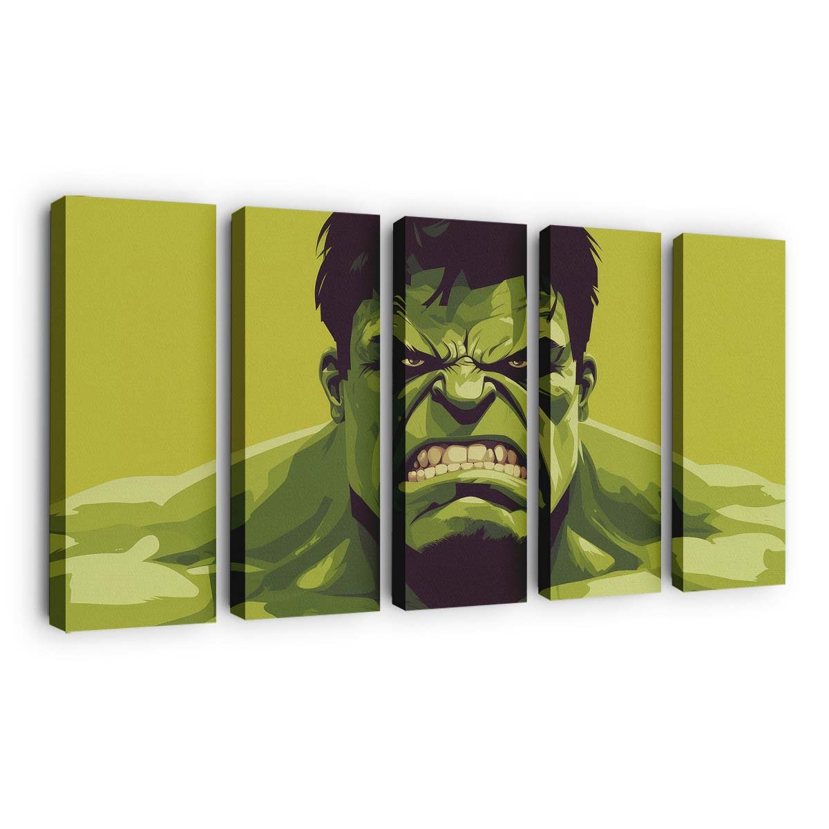 Wütender Hulk Minimal Leinwandbild Wanddeko