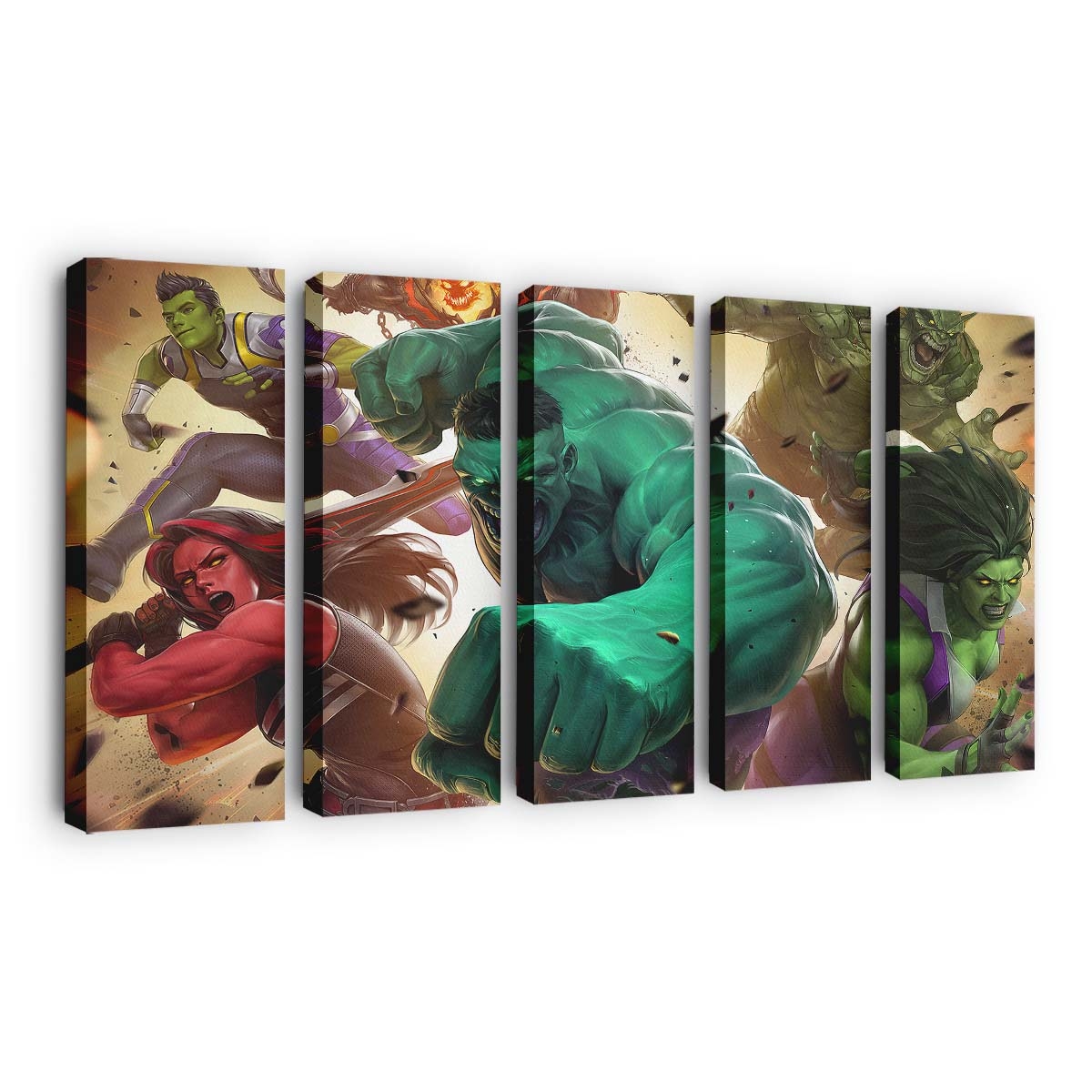 Hulk And His Friends Marvel Super War Leinwandbild Wanddeko