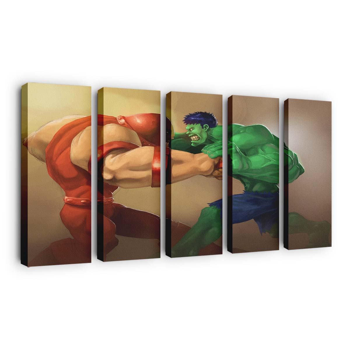 Hulk gegen Juggernaut Leinwandbild Wanddeko
