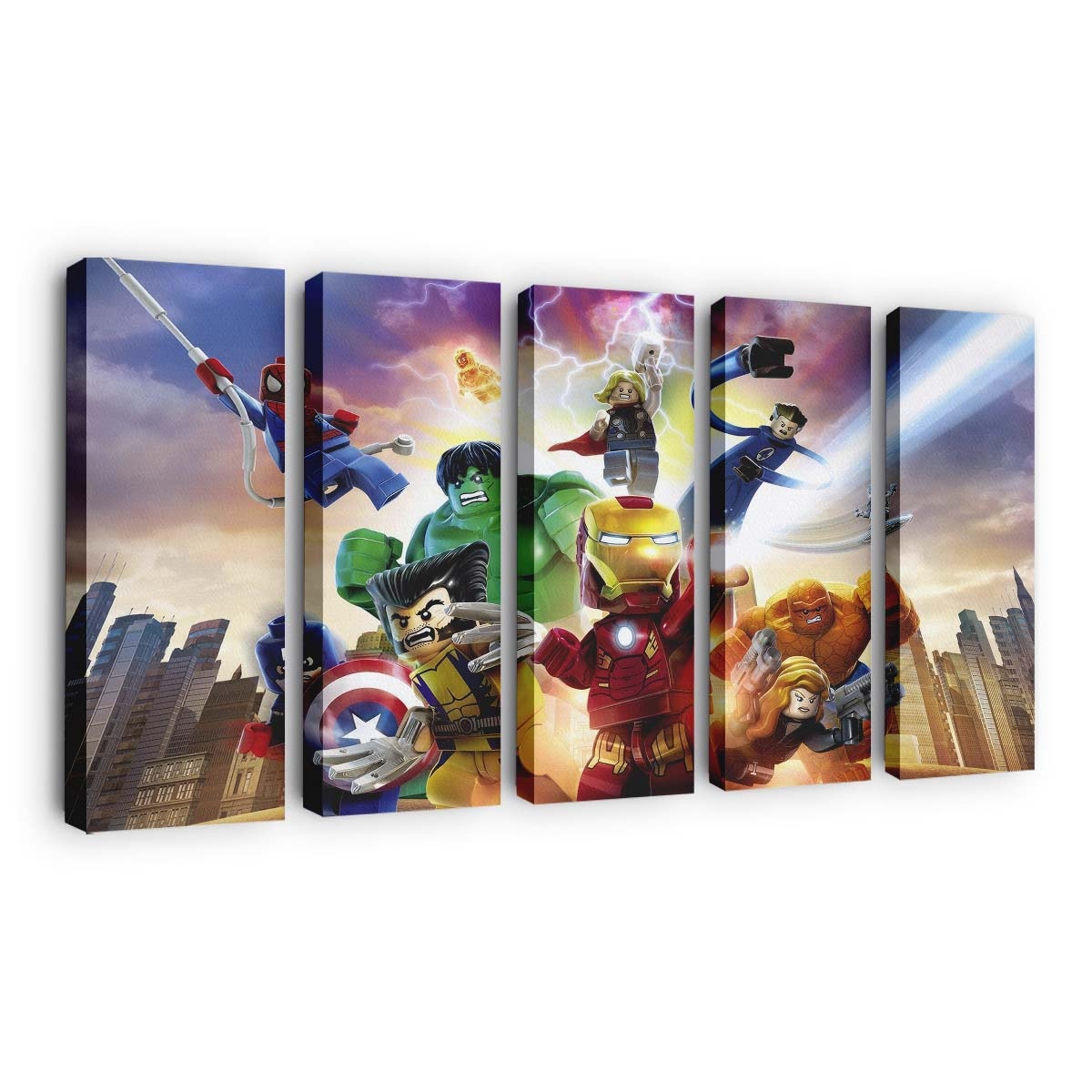 Lego Marvel Superhelden Leinwandbild Wanddeko