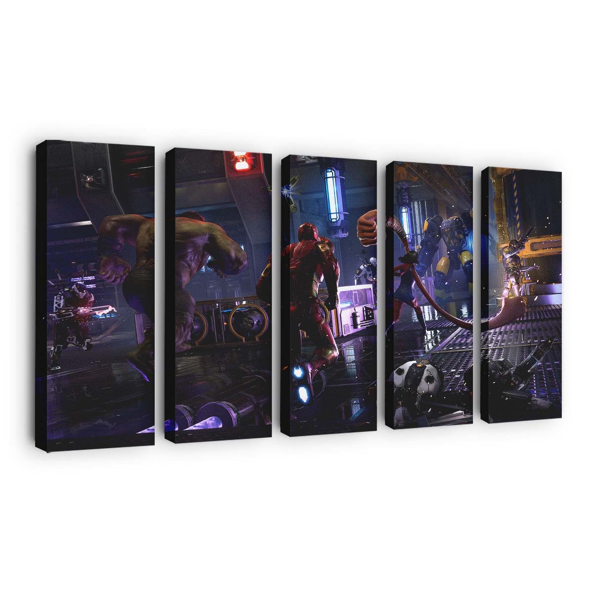 Marvels Avengers Iron Man Hulk Kamala Khan Leinwandbild Wanddeko
