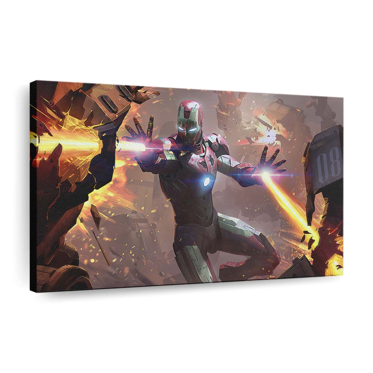 2020 Iron Man Feuerblaster Leinwandbild - Wanddeko