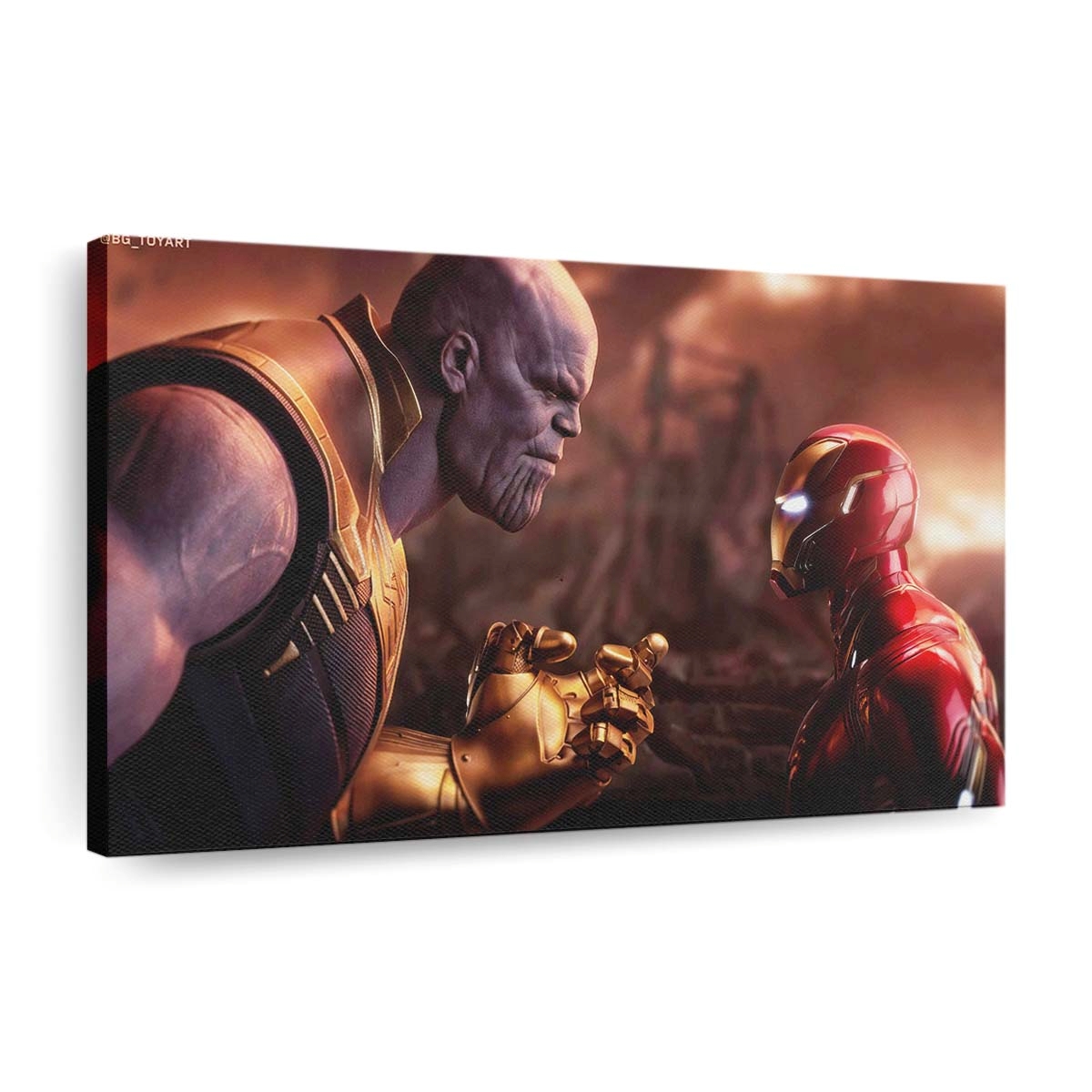 Thanos gegen Iron Man Leinwandbild - Wanddeko