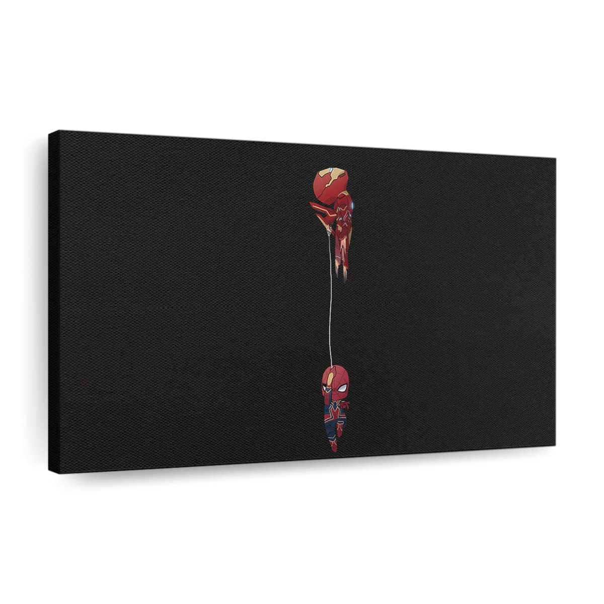 Chibi Iron Man und Spiderman Leinwandbild - Wanddeko