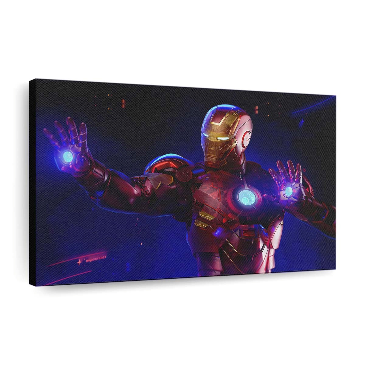 Holographischer Iron Man Leinwandbild - Wanddeko