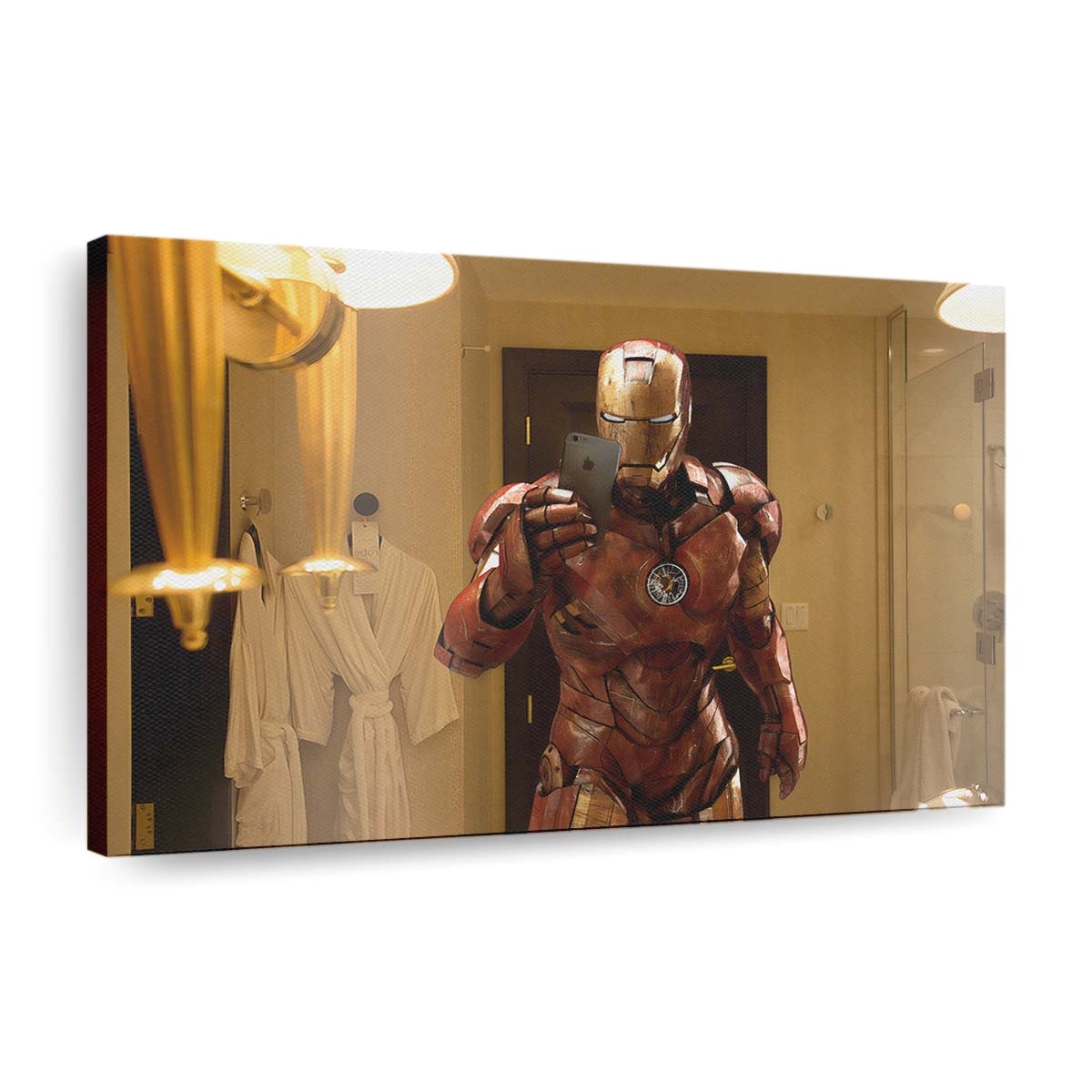 Iron Man Selfie-Zeit Leinwandbild - Wanddeko