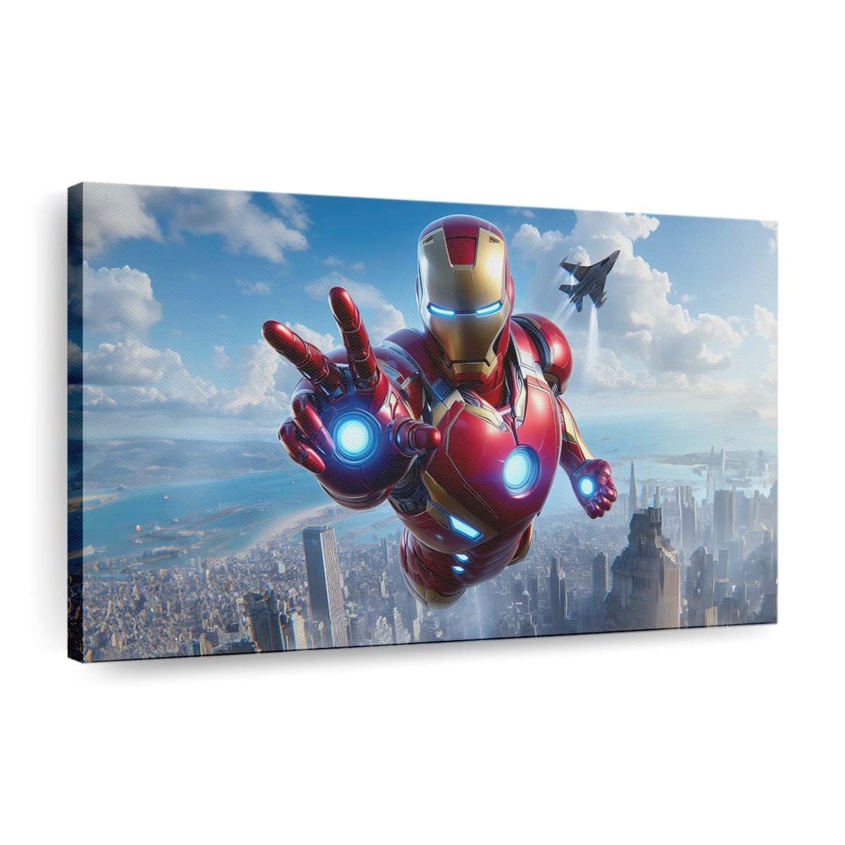 Iron Man Abenteuer hoch oben am Himmel Leinwandbild - Wanddeko