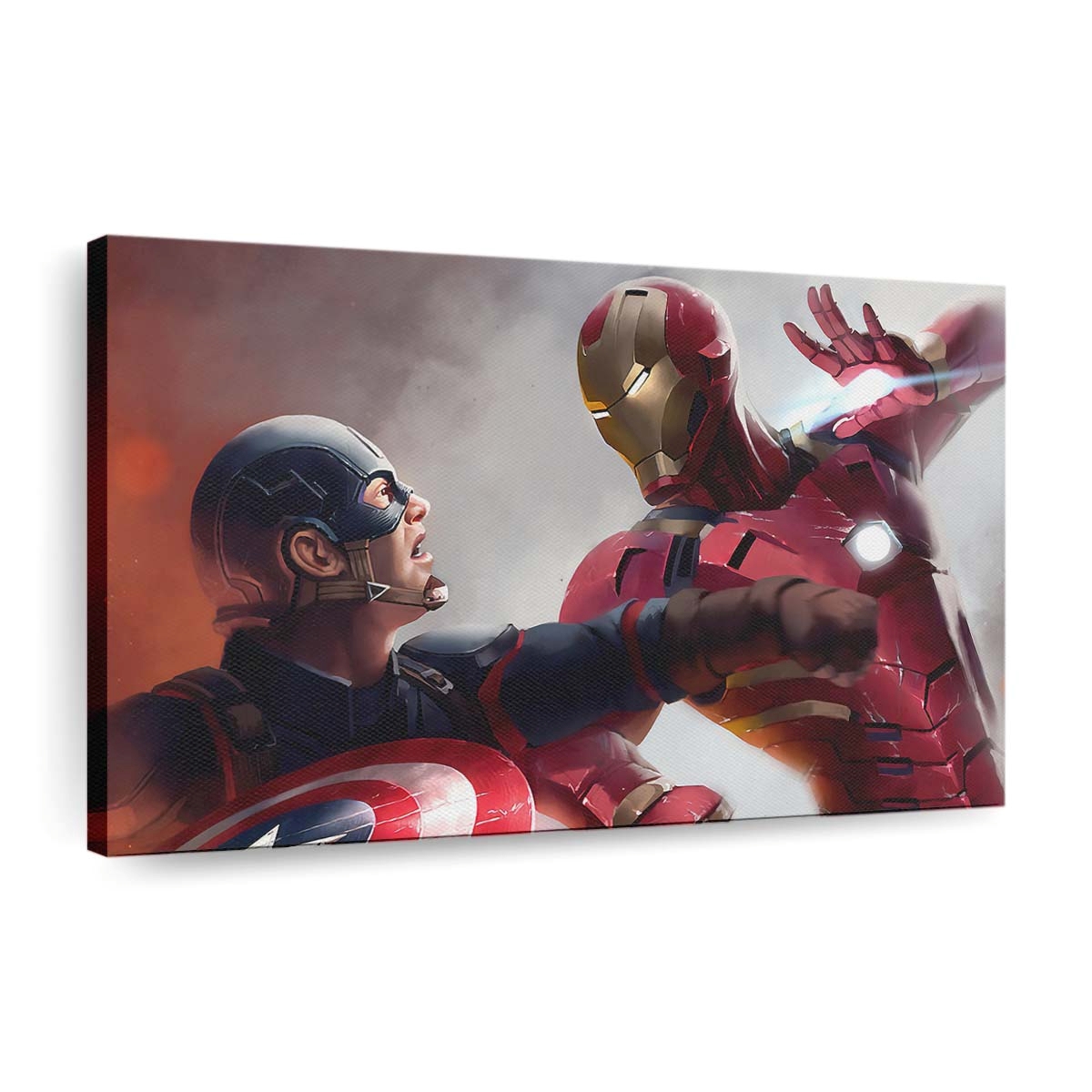 Iron Man gegen Captain America Leinwandbild - Wanddeko