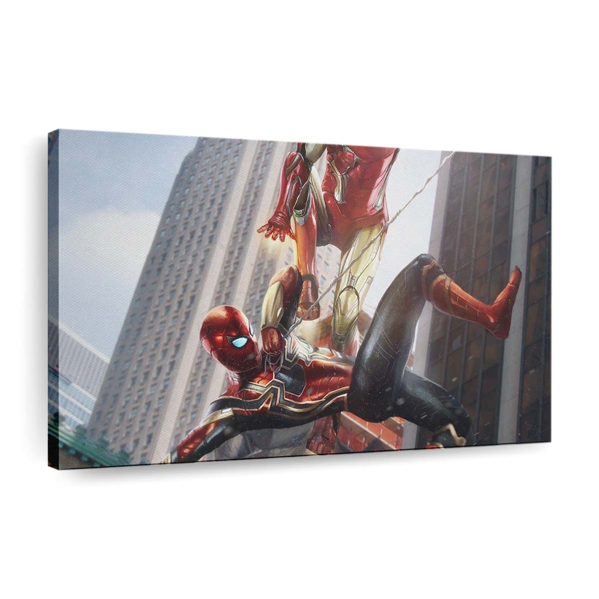 Iron Spider Vs Ironman Leinwandbild - Wanddeko