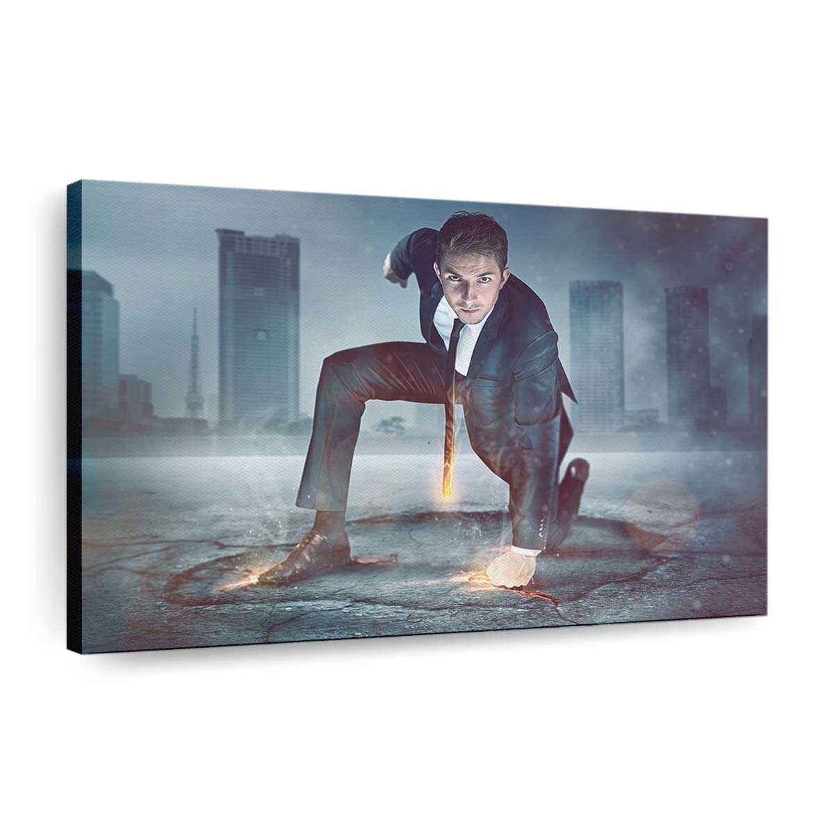 Office Boy As Iron Man Leinwandbild - Wanddeko