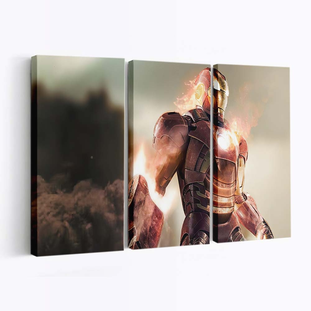 2020 Iron Man Feuer Leinwandbild - Wanddeko