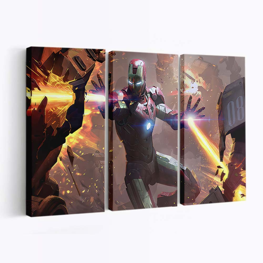 2020 Iron Man Feuerblaster Leinwandbild - Wanddeko