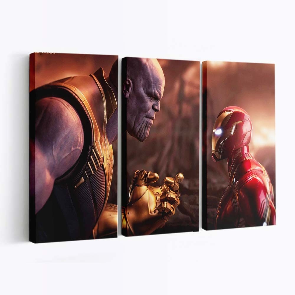 Thanos gegen Iron Man Leinwandbild - Wanddeko
