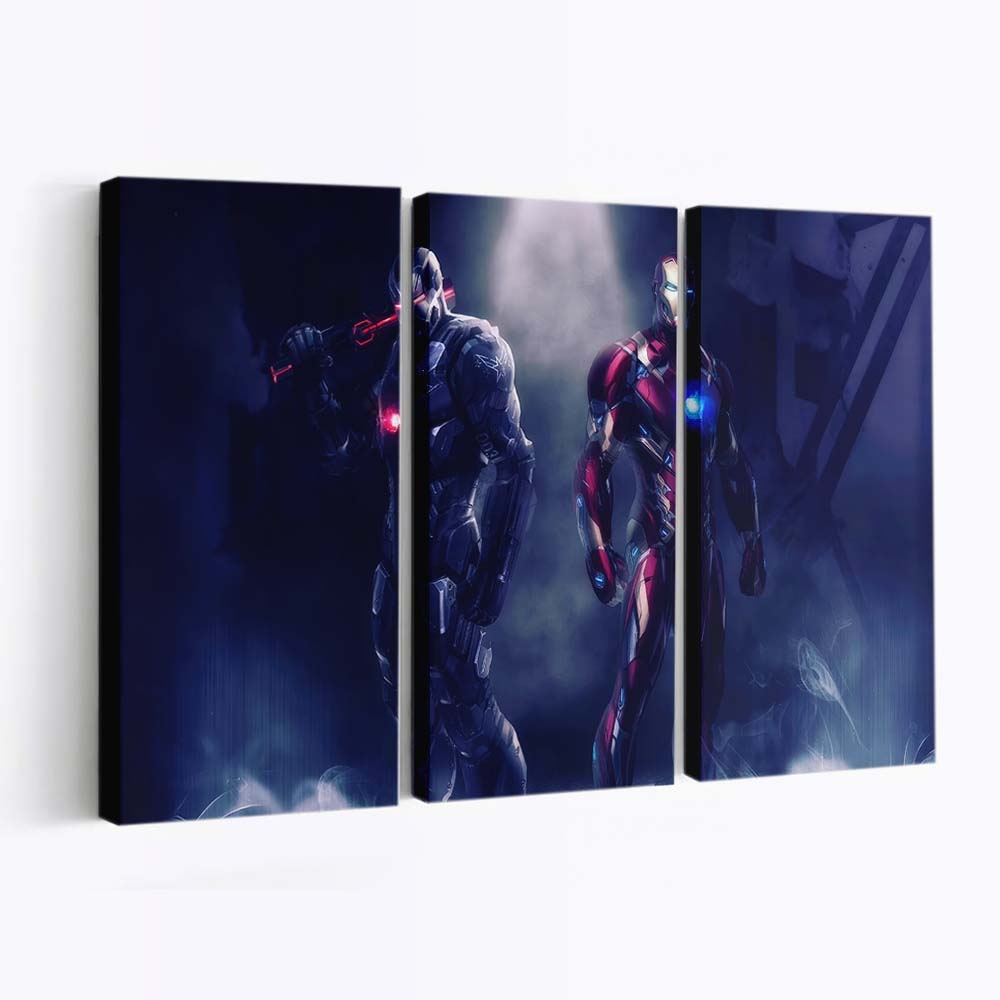 Abenteuer mit Iron Man und War Machine Leinwandbild - Wanddeko
