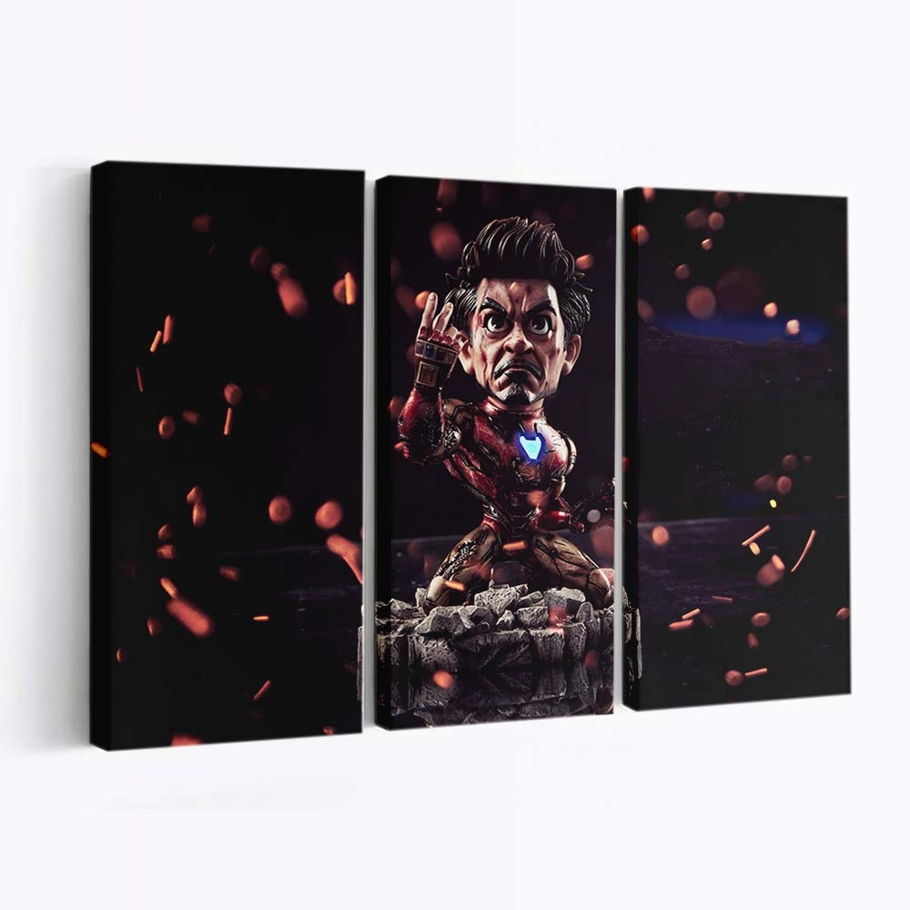 Chibi Ich bin Iron Man Leinwandbild - Wanddeko