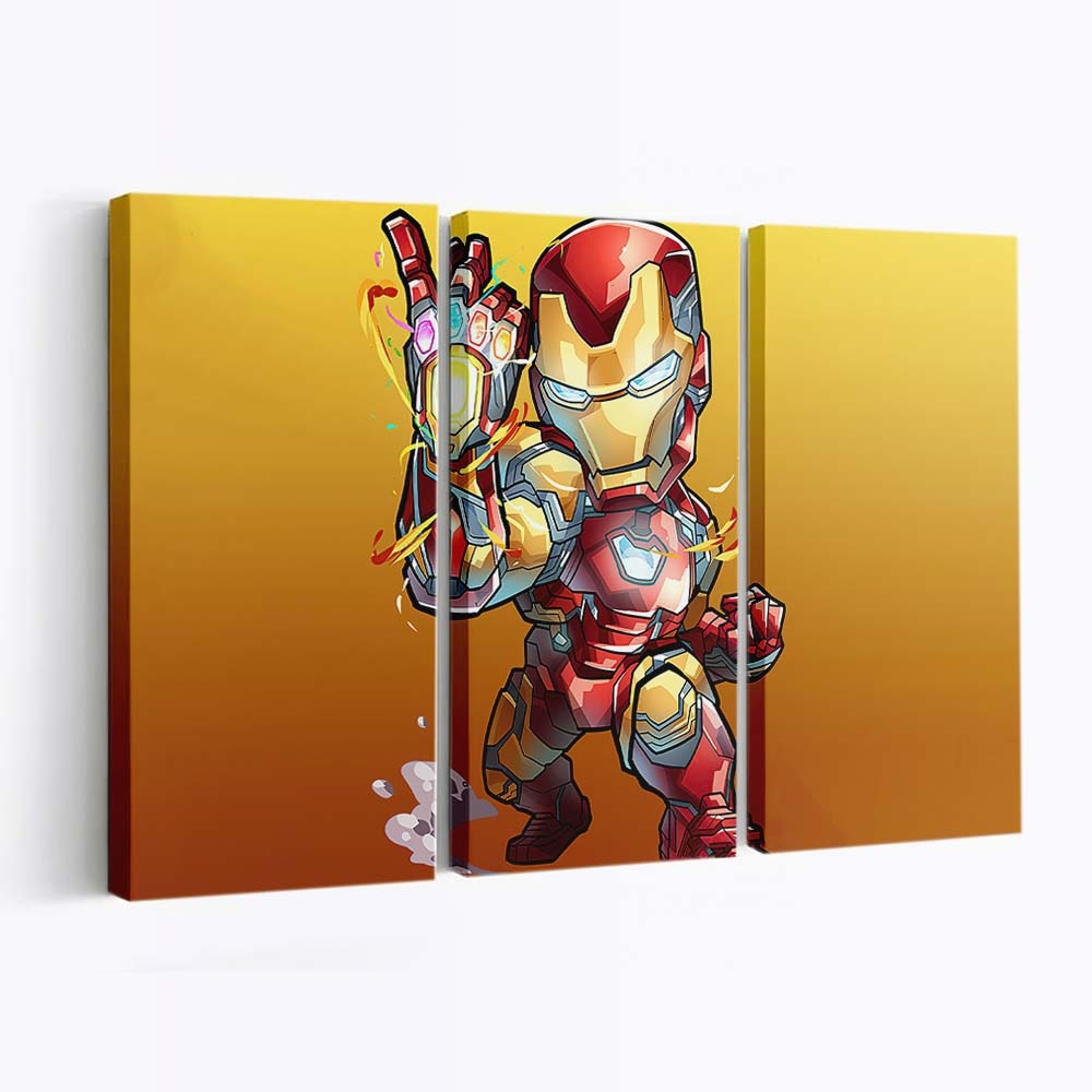Chibi Iron Man Infinity Stones Leinwandbild - Wanddeko