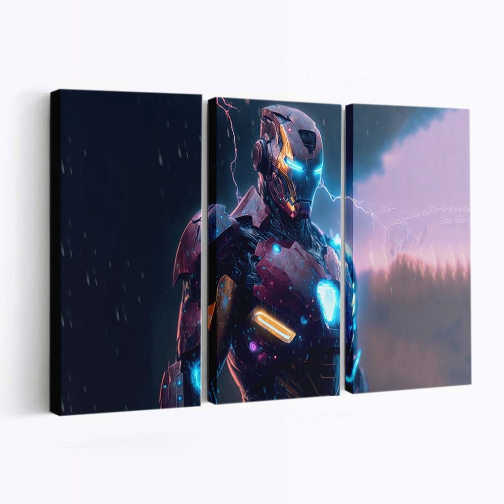 Kybernetischer Iron Man Leinwandbild - Wanddeko
