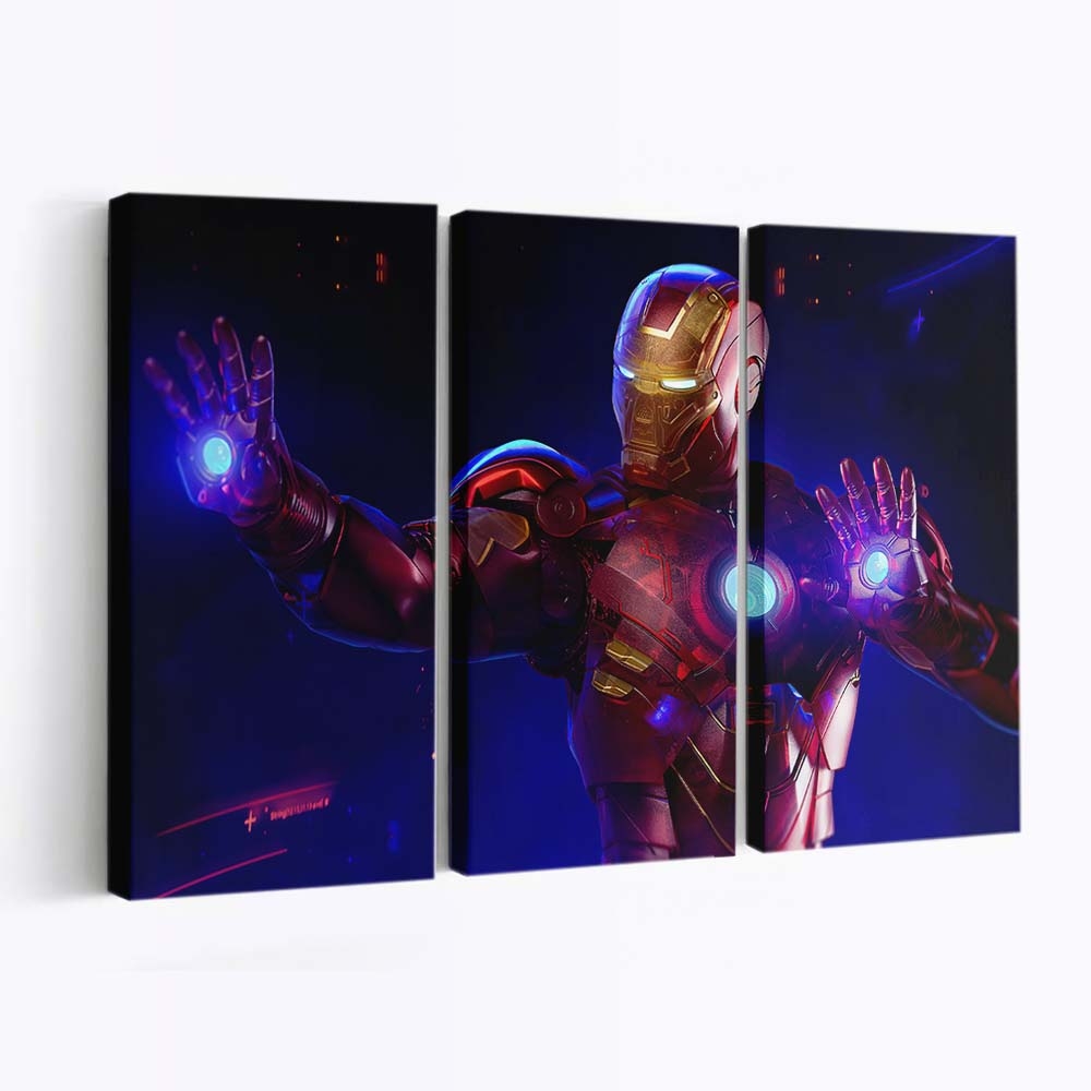 Holographischer Iron Man Leinwandbild - Wanddeko