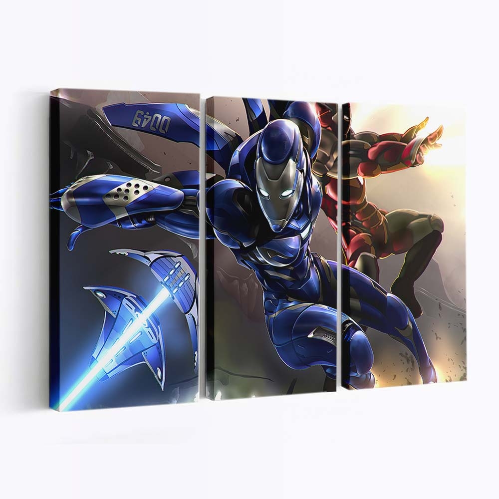 Eisenblaue Rüstung Leinwandbild - Wanddeko