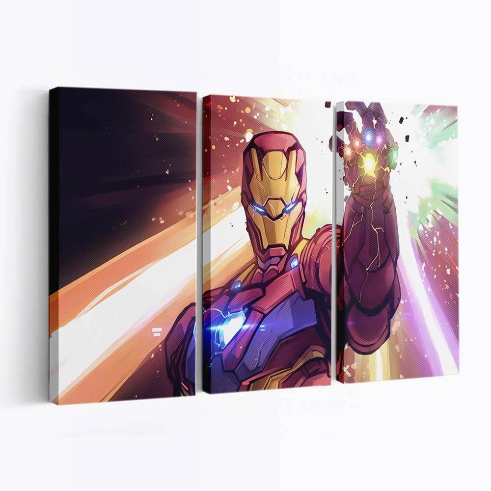Iron Man Steine Leinwandbild - Wanddeko