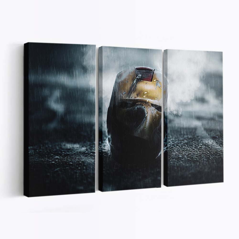 Left Iron Man Helmet Leinwandbild - Wanddeko