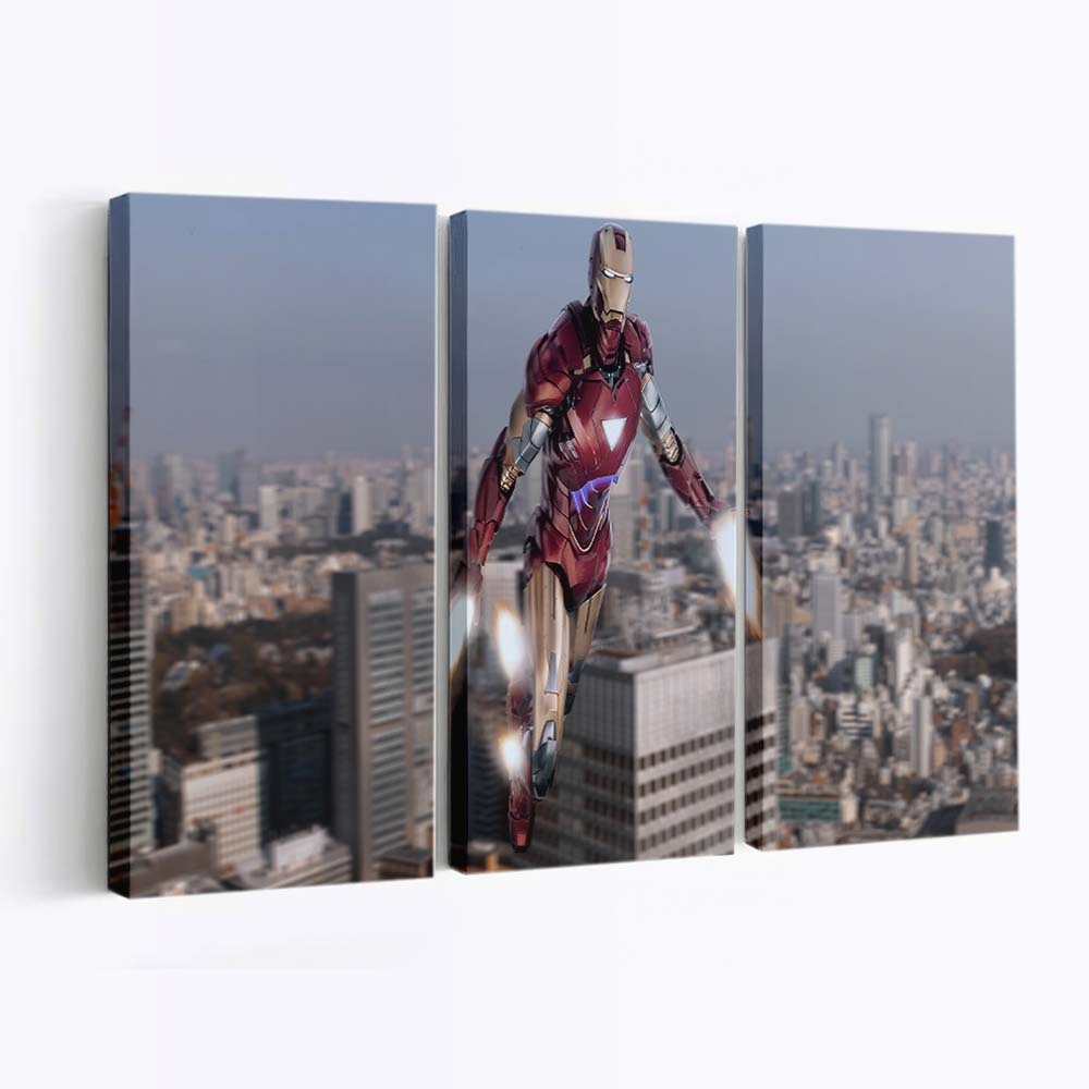 Out World Iron Man Leinwandbild - Wanddeko