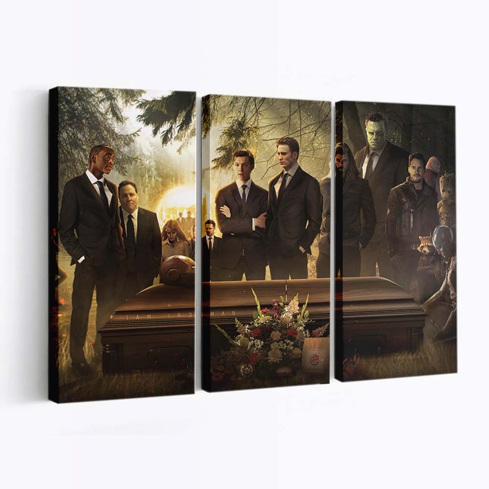 Tony Stark Beerdigung Leinwandbild - Wanddeko