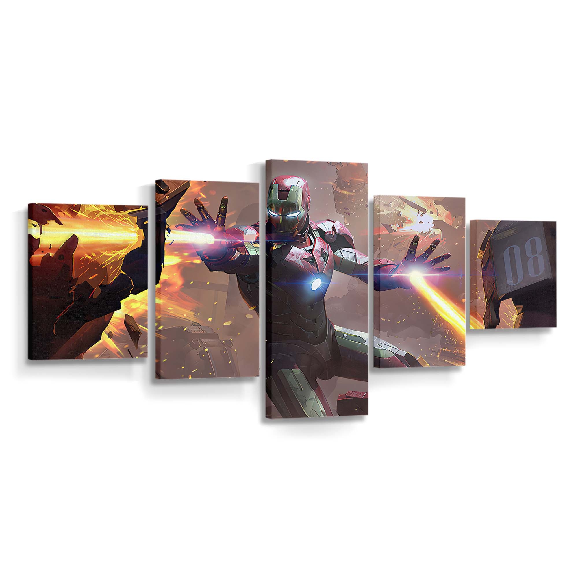 2020 Iron Man Feuerblaster Leinwandbild - Wanddeko