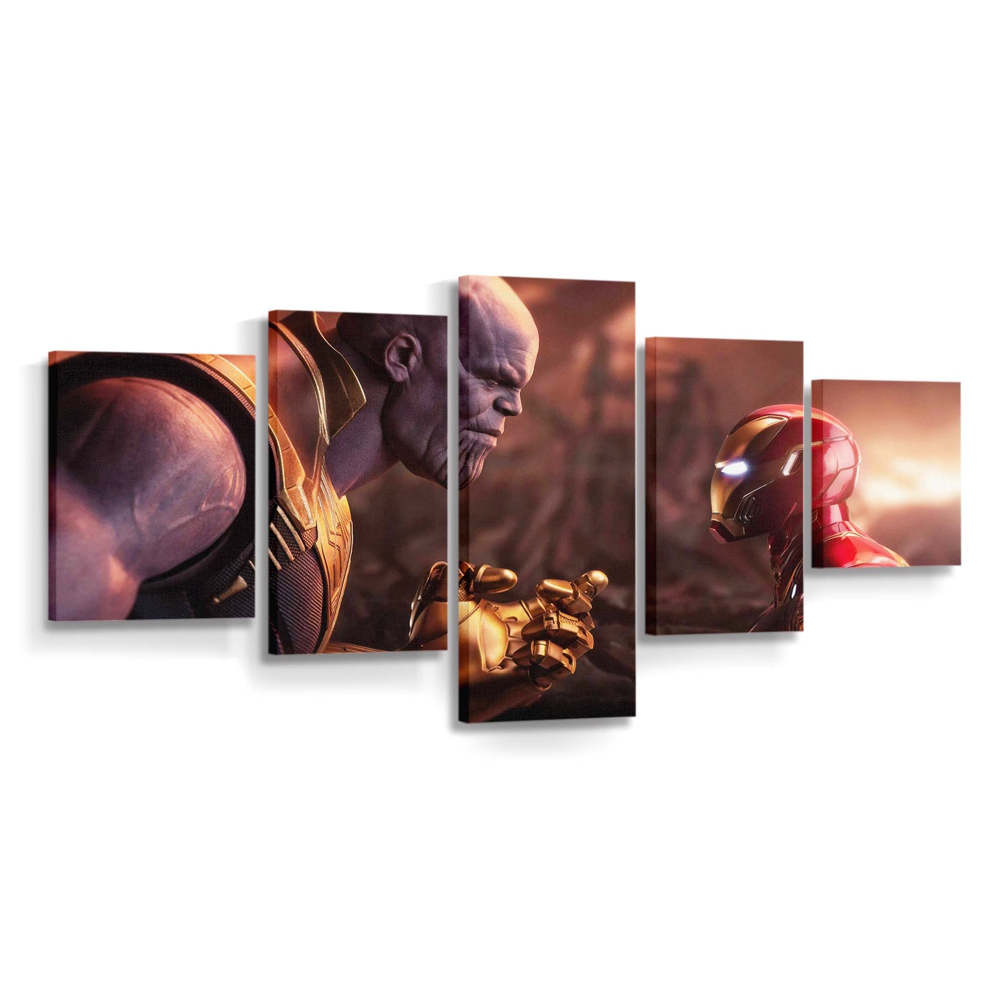 Thanos gegen Iron Man Leinwandbild - Wanddeko