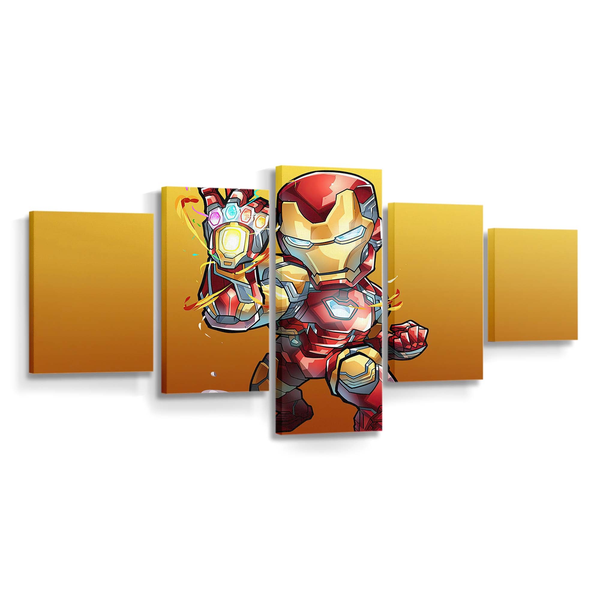 Chibi Iron Man Infinity Stones Leinwandbild - Wanddeko