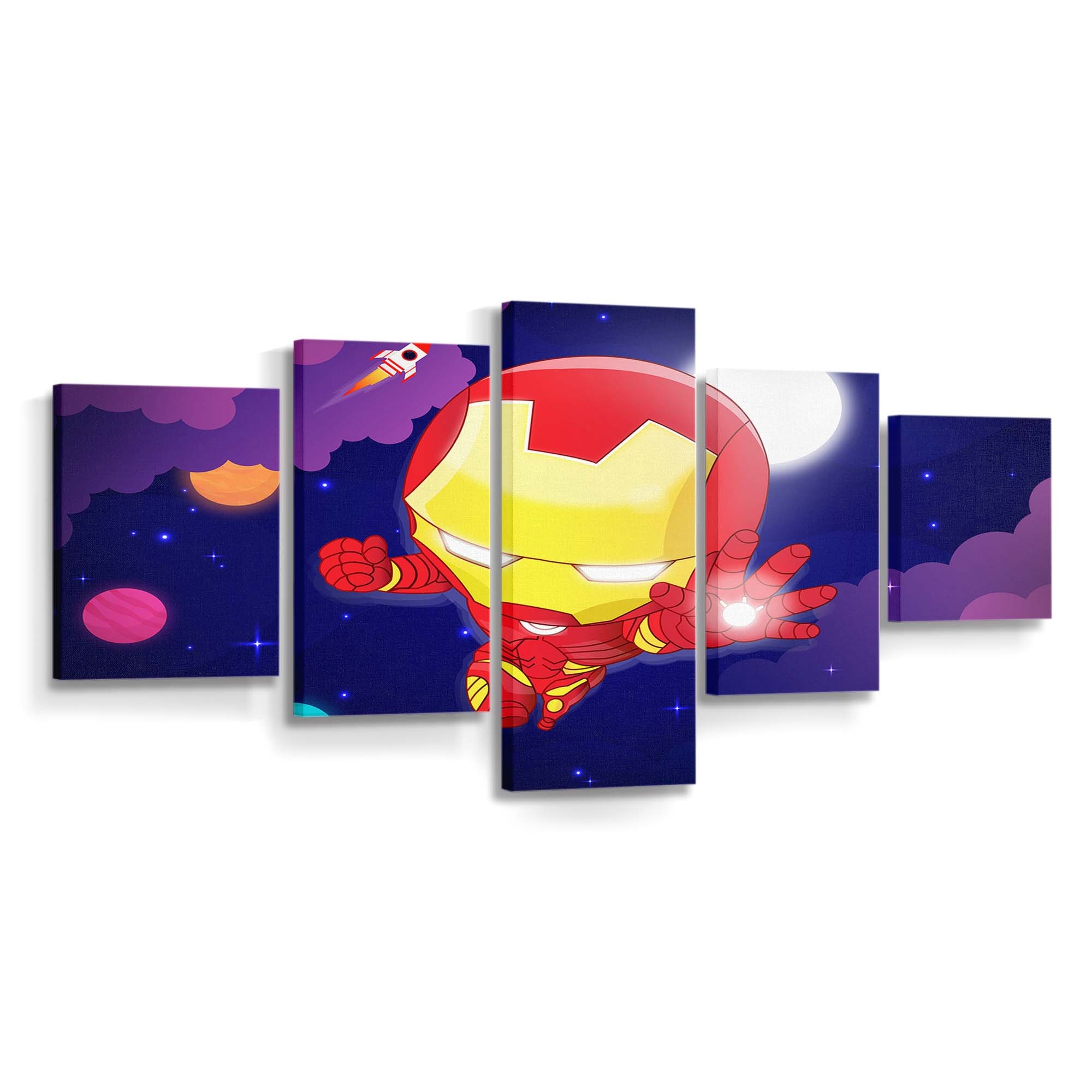 Chibi Iron Man Leinwandbild - Wanddeko