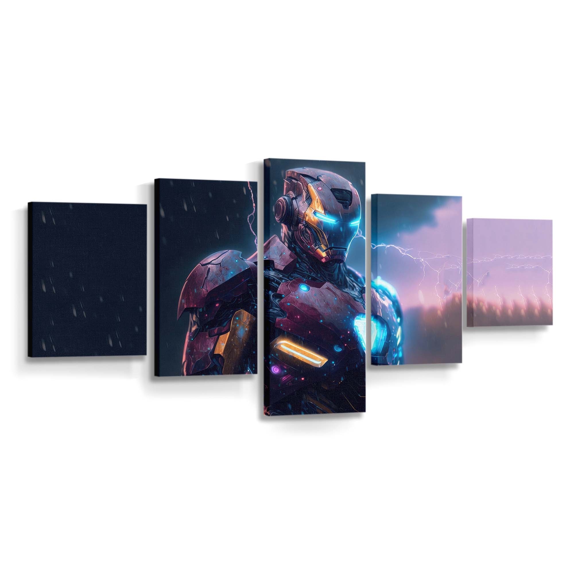 Kybernetischer Iron Man Leinwandbild - Wanddeko