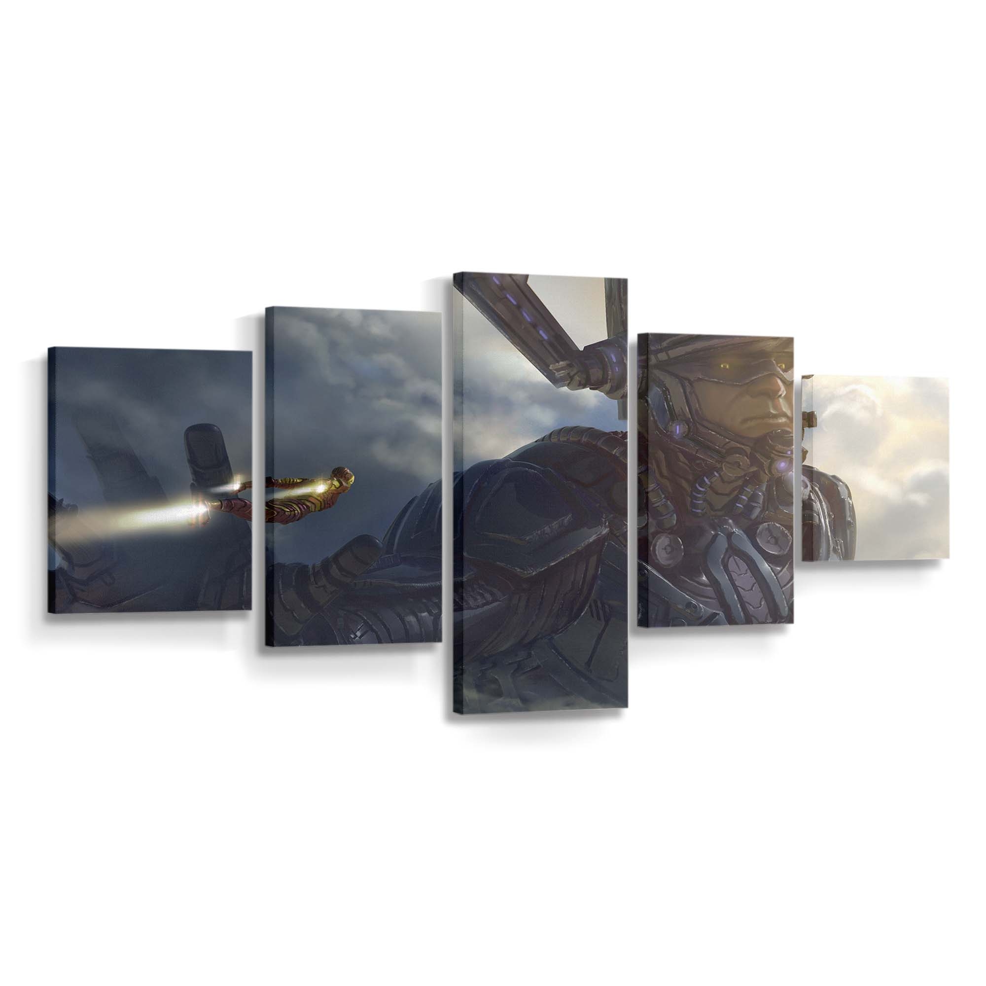 Galactus vs. Iron Man Avengers 4 Konzeptkunst Leinwandbild - Wanddeko