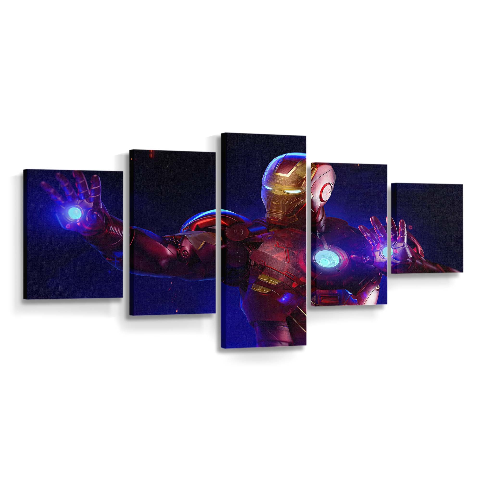 Holographischer Iron Man Leinwandbild - Wanddeko